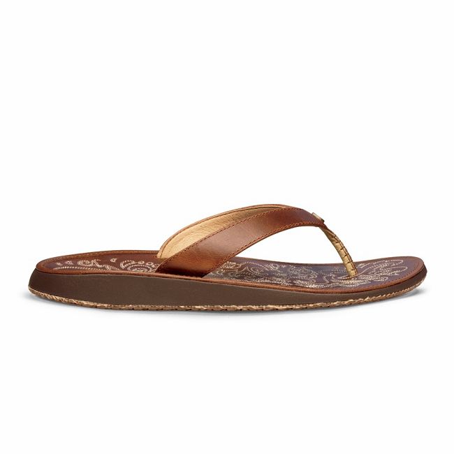 Olukai Women's Paniolo Flip Flop - Natural US594-872